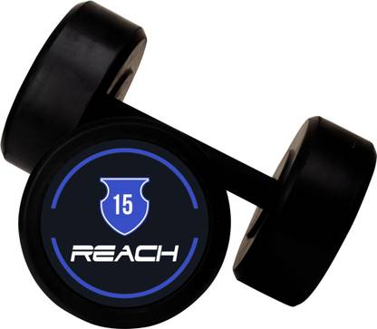 Reach Round Dumbbell Pair - Set of 2 Dumbbells 15 Kg Each For Strength Training Fixed Weight Dumbbell