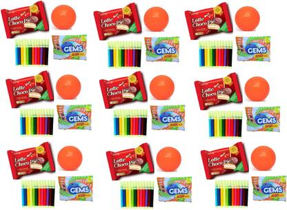 FestivalsBazar Designer Kanjak Hampers For Navratri (Set Of 9) |l Items For Kanyas In Hamper Plastic Gift Box