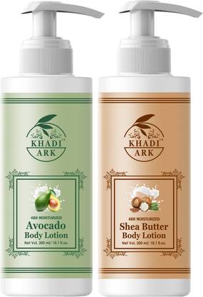 Khadi Ark Avocado Body Lotion & Shea Butter Body Lotion for Deep Skin Moisturization