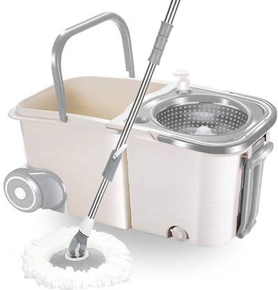 V-MOP Premium Double Twin Bucket Wheel Mop Sets (( 6 Months Warranty on Rod Set )) Wet & Dry Mop