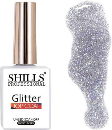 Shills Professional UV LED Soak Off Glitter Top Coat Gel Polish glitter top coat