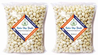 BalSo BS-100% Premium Quality Phool Makhana-Big Size Fox nuts - Pack of 2 (250g x2) Makhana (500g) Fox Nut