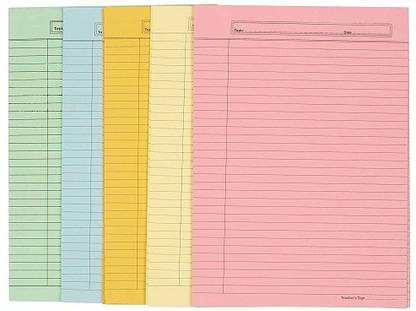 DSR Ruled Coloured Project Sheets both side colour A4 100 gsm A4 paper