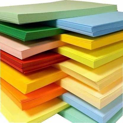 Eclet Eclet 100 pcs A4 Size Color Sheets (10 Sheets Each Color) Art and Craft Paper Double Sided Colored(Length -27.5 cm Width - 20.3 cm) A4 90 gsm Coloured Paper