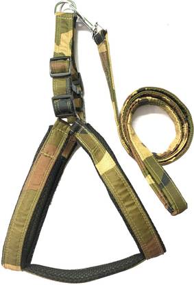 ALCAZAR Premium Quality Army Design Soft Padded Dog Harness & Leash Set For Medium Size Dogs Breed Dog Harness & Leash