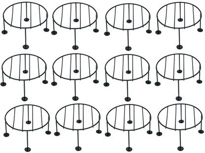 AppEasy Planter Stand/Pot Stand - 20x20x10.5cm (Set of 12) Round Shape Plant Container Set