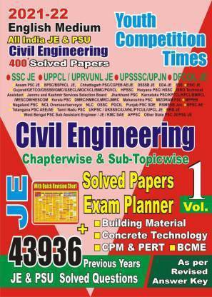 English Medium : Civil Engineering Chapter-Wise Solved Papers/Exam Planner Vol 1 With Formula Chart (Paperback, Yct Books) JE