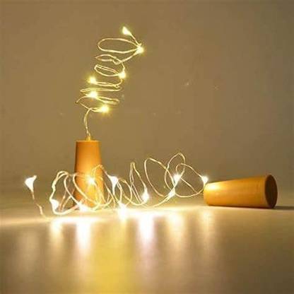 AWICLA 20 LEDs 1.98 m Yellow Steady Bottle Rice Lights