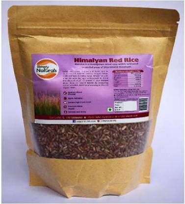 simply naturals Himalayan Red Rice Red Raw Rice (Medium Grain, Unpolished)