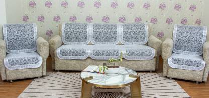 AG Creations Sofa Cover SilverWhite P6 Sofa Fabric
