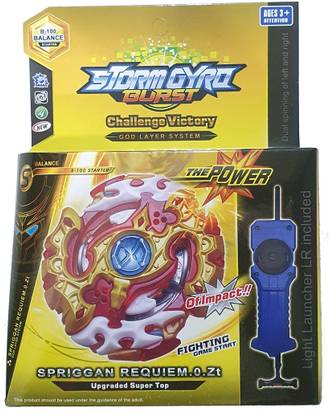 AZAD57 Beyblade Series Spriggan Requiem B-100 Starter Balance Spinning and Battling Top with Handle Launcher