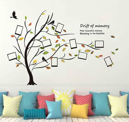 WALL STICKS 96.52 cm DRIFT OF MEMORY TREE FOR RECOLLECTING MEMORIES STICKER Self Adhesive Sticker
