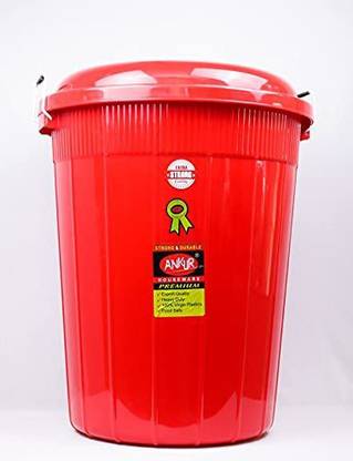 ANKUR Multipurpose Storage Bucket 80 Litres Red Multipurpose Unbreakable Plastic Storage Bucket, 80 Litre (Red)(Storage Bucket) 80 L Drum