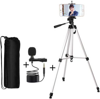 POZUB PZB-330A Camera Tripod with Carry Bag + Free Collar Microphone Universal Travelling Camera Stand for Phone and DSLR , SLR Action Camera With Three-Dimensional Head & Quick Release Plate spotting scope tripod Heavy Duty Professional Mobile Camera Holder Stand Lightweight Aluminum Camera Tripod Mount Multi-Purpose used Shooting Field, Online Singing Single selfie, funny video , presentation studio Tripod With Collar Microphone for Voice Recoding Tripod, Monopod, Monopod Kit, Tripod Ball Head, Tripod Bracket, Tripod Clamp, Tripod Kit