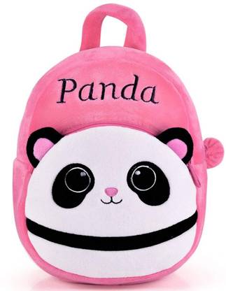 HRRH Kids School Bag Panda Soft Plush Backpacks Cartoon Baby Boys/Girls Plush Bag (Pink, 11 L) 4 Plush Bag