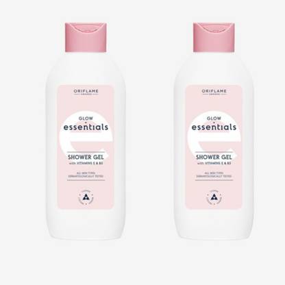 Oriflame Glow Essentials Shower Gel with Vitamins E & B3 (Pack Of 2)