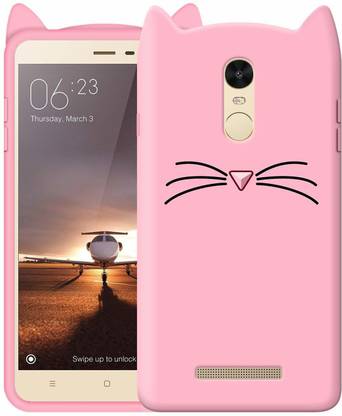 ELEF Back Cover for Xiaomi Redmi Note 3 Ear Kitty Case 3D Cute Mustache Kitty Doll Soft Girls Cat Back Cover