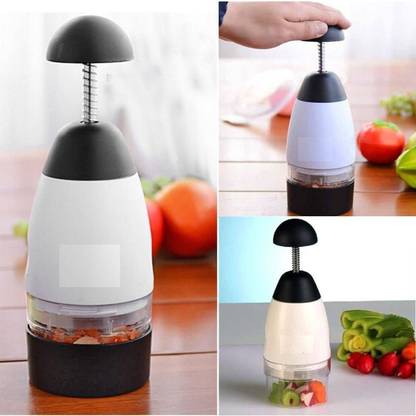 Foxy by Slap Chop Dry fruit Chopper with Stainless Steel Blade Quick Hand Press Chopper and crusher Vegetable & Fruit Chopper