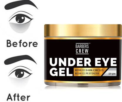 Barbers Crew Premium Under Eye Gel to Reduce Dark Circles, Puffiness and Fine Lines Enriched with Aloe vera, Rose Extract & Vitamin E -