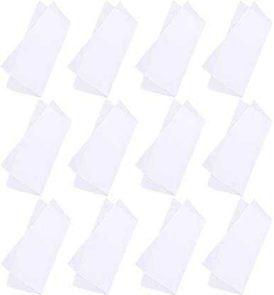 Shop At Bargain White Handkerchief DIY Handkerchiefs Pure Cotton Handkerchiefs Pocket Square Hankies Mens Handkerchiefs ["White"] Handkerchief
