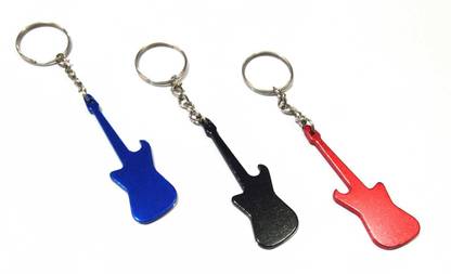 ROYALHUB GUITAR SHAPE KEY CHAIN / KEY RING FOR BOYS GIRLS BIRTHDAY BOYFRIEND FRIENDS SET OF 3 Key Chain