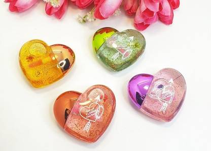 Tiny Deal Shiny heart shape Lip Tint Multicolor(pack of 3)