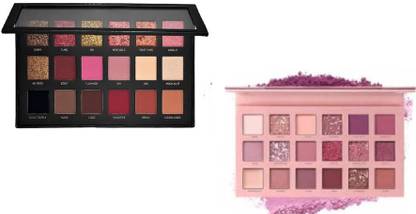 Hudabird Professional combo Of Nude Eyeshadow Palette Textured EYeshdow Rose Gold ( Pack