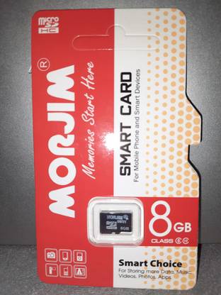 morjim 8GBCL10 CL10 8 GB MicroSDHC Class 10 59 MB/s  Memory Card Compatible with Mobile, Gaming Console, Tablet