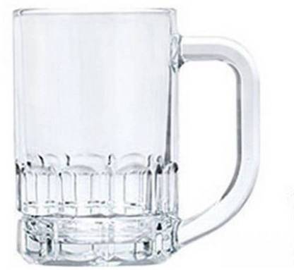 GIFTMOOR Beer Glass with Handle Strong and Crystal Clear 300ml (Pack Of 2) Glass Beer Mug