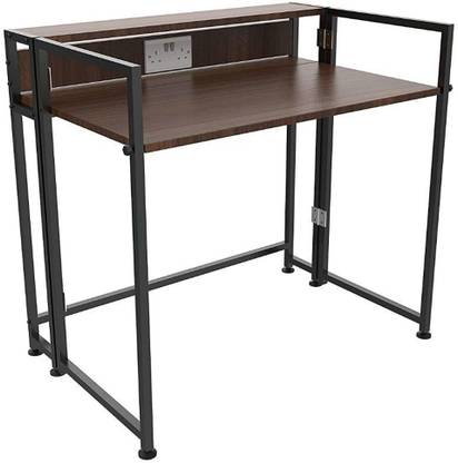 InnoFur Spazio Folding Utility Laptop, Computer, Study, Reading Table for Home. (Regular Size(86cm length x 60cm width), Brown) Engineered Wood Office Table