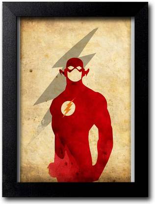 Blue Nexus DC Flash Superhero Wall Poster with Wall Frame Wall Stickers Room Art Poster_FBNWPC413 Digital Reprint 12 inch x 9 inch Painting