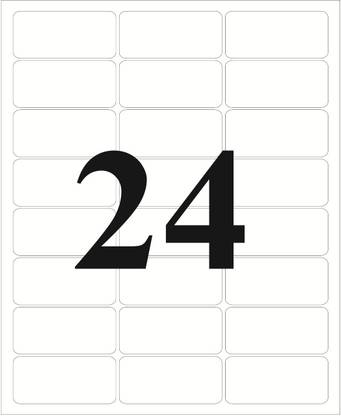 sehgal A4 Labels for Laser, Inkjet & Copiers (24 Label Sheet)(Pack of 100 Sheets) Self Adhesive Paper Label