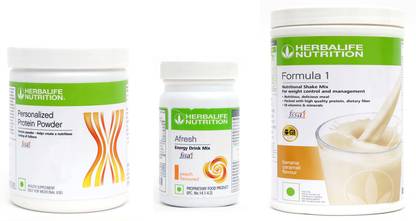 Herbalife Nutrition formula 1 banana caremel (500g)+ protien powder (200g)+afresh peach (50g) Plant-Based Protein