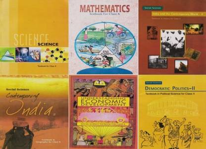 Ncert Class 10th Mathematics Science Social Science History Economic Civics Geography ( Book Set 6)