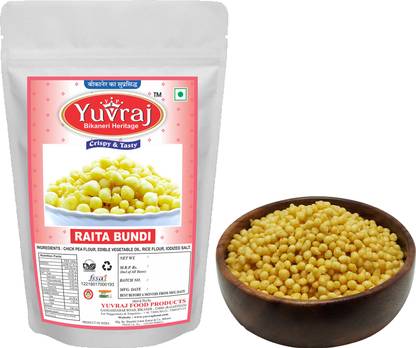 Yuvraj Food Product Raita boondi spicy masala & plain raita bndi pack of 2 (450 gm x 2 )
