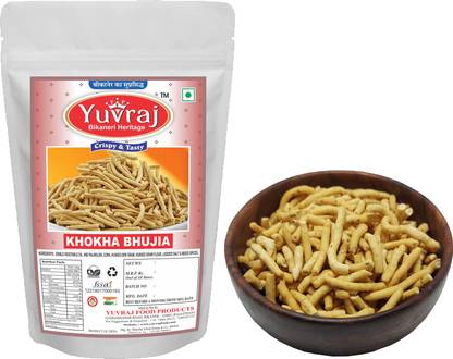 Yuvraj Food Product Khokha bhujiya Jadi sev Bikaner namkeen ( 150 Gm x 2 ) combo pack