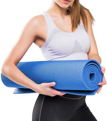 Estacell Yoga mat for Gym Workout and Flooring Exercise Blue 4 mm Yoga Mat