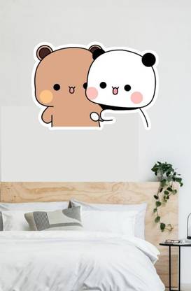 Cuttu 20 cm cute bear panda stickers Self Adhesive Sticker