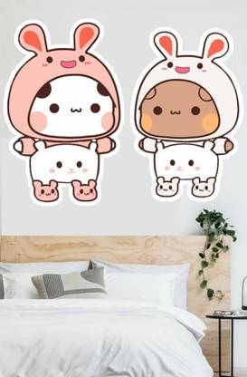 Cuttu 20 cm cute bear panda stickers Self Adhesive Sticker