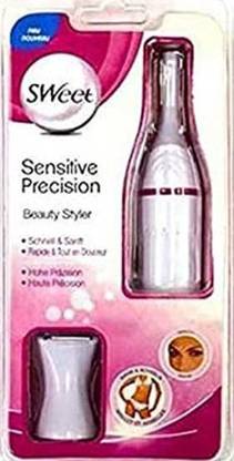 Moonlight Eyebrow, Underarms and Bikini Trimmer (White) Body Groomer 45 min  Runtime 4 Length Settings