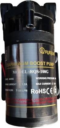 RUI QUAN RO Booster Pump 100GDP 24v DC vDC Power Supply + 2pcs Connector,Teflon Tape Suitable for all Brand RO Water Purifier Diaphragm Water Pump