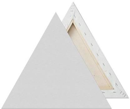 Picasso Painting Drawing and Sketch Accessories Pre Stretched Triangle Shape Painting Canvas Frame 8" x 8" inch Cotton Medium Grain Pre Stretched Canvas (Set of 2)