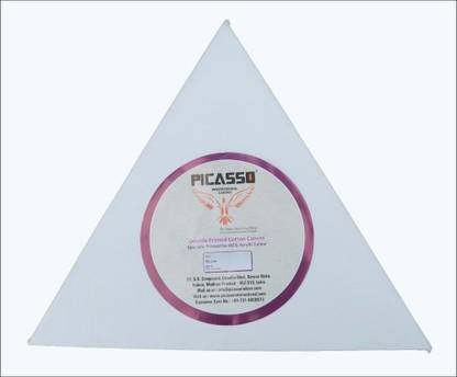 Picasso Painting Drawing and Sketch Accessories Triangle Shape Painting Canvas Frame (12 Inch) Cotton Acid Free Pre Stretched Canvas (Set of 2)