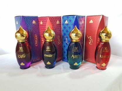 AROCHEM Combo of Amir, Kareem, Omaar, Zafir (9ml ) Each Herbal Attar (Set of 4) Floral Attar