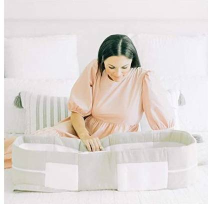 Yunona Baby Delight Snuggle Nest Organic Portable Infant Sleeper | Organic Oat | Baby Bed - New!! Standard Crib