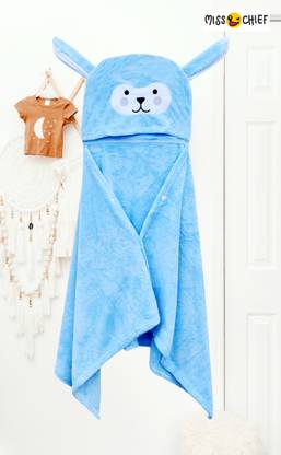 Miss & Chief by Flipkart Printed Single Hooded Baby Blanket for  Mild Winter