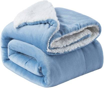 Flipkart SmartBuy Solid Double Sherpa Blanket for  Heavy Winter