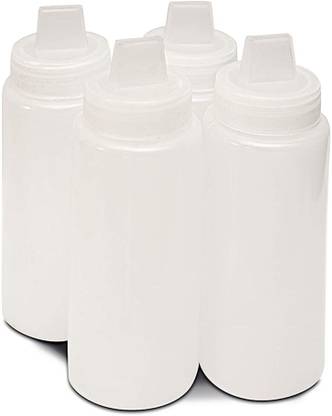 Andrew James Pack Of 4 Mayo Squeeze Bottle 1000 ML - Plastic Squeeze Bottles 1000 ml Bottle