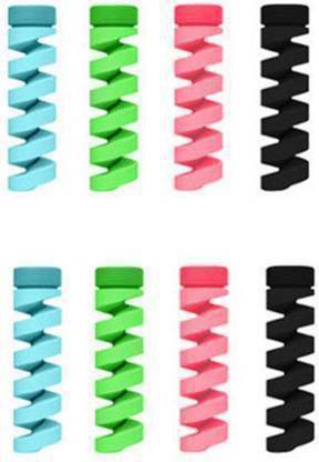 ALLNEEDS 12 Pieces Mobile Charging Cable & Earphones Wire Protector Cable Protector (Multi Color) Cable Protector (Multi Color Cable Protector