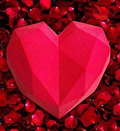 PRM Silicone Pinata Cake Mould 3D Diamond Heart Shaped Non Stick Heart Shape Bakeware Chocolate Cake Mould Full Cake Maker Cake Maker